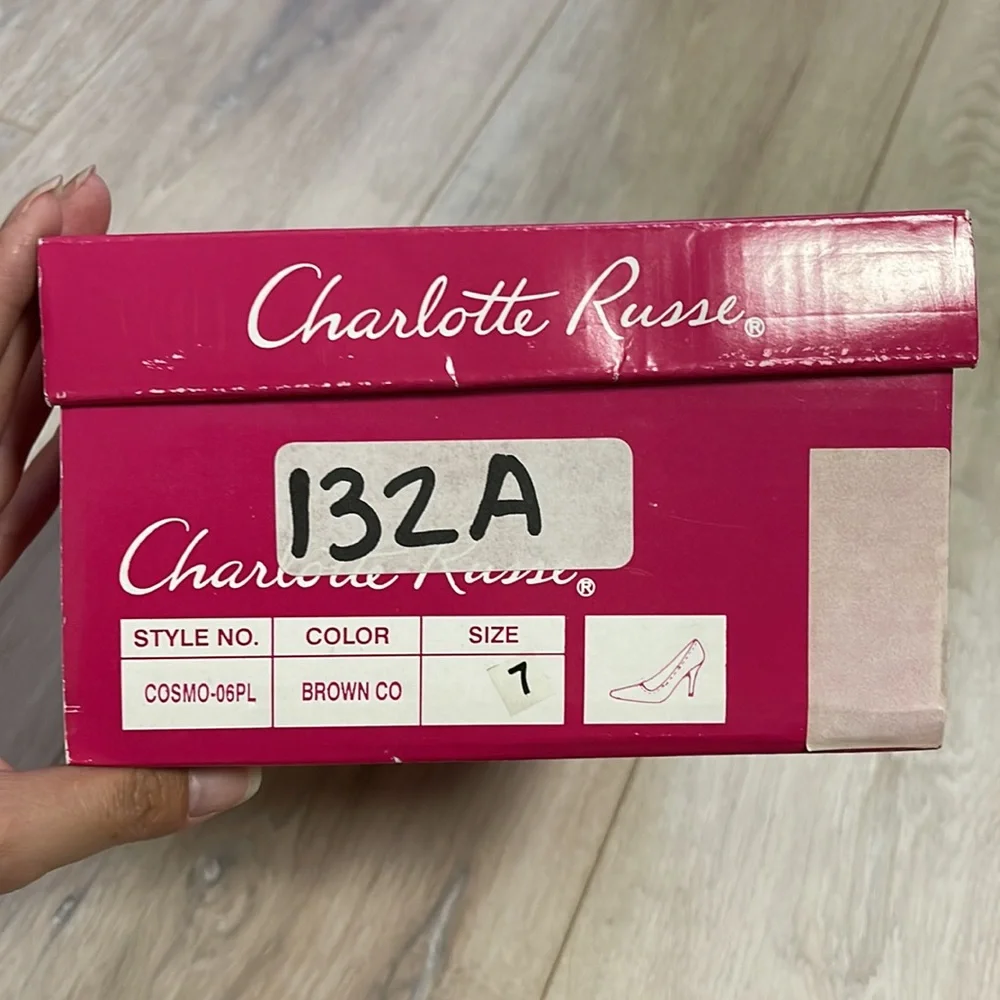 Charlotte Russe plaid fabric heels* - Picture 7 of 7